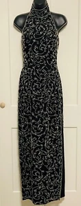 Vintage Cache Silk Hand Beaded Full Length Dress Women's Sz 6 - Picture 1 of 9