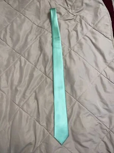 George Mint Prom Satin Solid Neck Tie - Picture 1 of 4