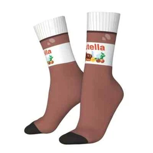 Herrensocken Nutella Glas Schokolade Aufstrich 3D-gedruckt Figur Neuheit UK 6-11 - Bild 1 von 4