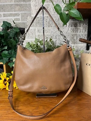 COACH ELLE HOBO PEBBLE 皮革 58036 肩包 手包 斜挎包 — 第 1/4 张图片