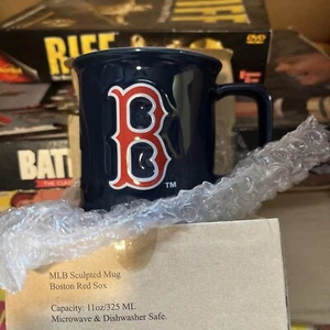 Boston Red Sox Mug Coffee Tea 3D Logo Baseball MLB Collectible Blue and Red New - Picture 1 of 7