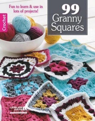 99 GRANNY SQUARE Crochet Pattern Book ~ Create Afghans, Potholders, Placemats + - Image 1 of 3