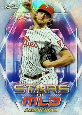 2023 TOPPS UPDATE STARS OF MLB CHROME #SMLBC-86 AARON NOLA NM-MT - Image 1 of 2