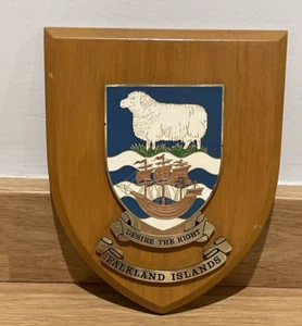 Vintage Falkland Islands regimental mess wall plaque Pre 1971 NAAFI SINGAPORE - Picture 1 of 7