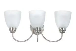 Hampton Bay Hamilton 3 Light Brushed Nickel Vanity Light New - Picture 1 of 1