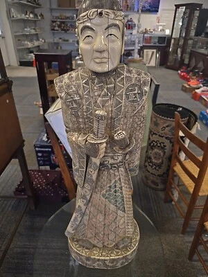 Vintage Bone Tiled Veneer Chinese/Japanese  Warrior  - Image 1 of 4