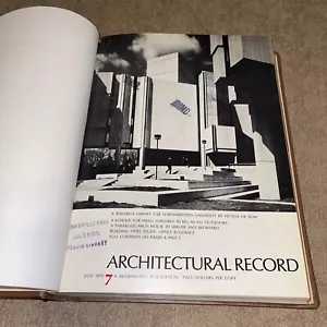 Architectural Record Library Bound From July To September Of 1970 - Picture 1 of 8