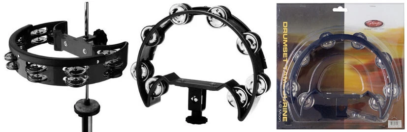 Stagg Tab-d Bk Moon Tambourine - Black