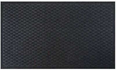 Large 3' x 5' Door Mat Outdoor Indoor Diamond Scraper Floor Carpet Dark Gray - Image 1 of 4