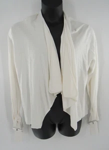 New York & Company NYC Cardigan Women White Open Front Long Sleeved Size L NEW - Picture 1 of 5
