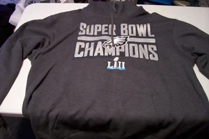 Official Super Bowl LII Champions Sweatshirt Hoodie Philadelphia Eagles Used XL - Picture 1 of 3