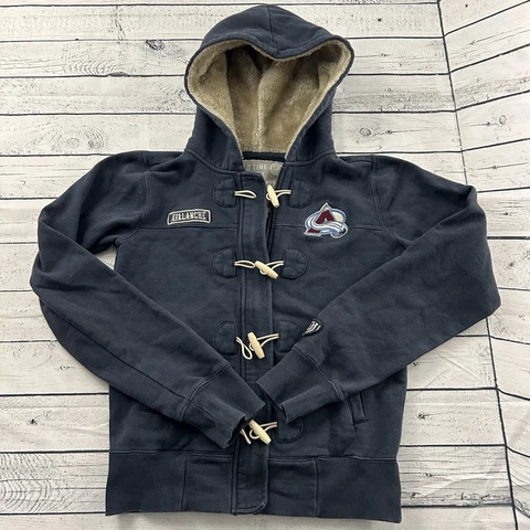 Colorado Avalanche Old Time Hockey Full Zip Sweatshirt Jacket Women's M Blue Cover