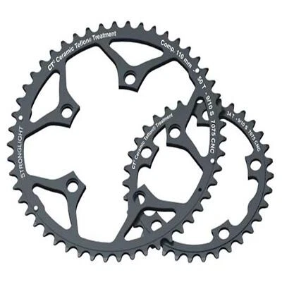 Stronglight 110PCD Type S - 7075 Series 5-Arm Chainring Black High Quality 34T - Image 1 of 4