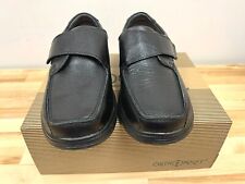 Orthofeet Carnegie Hook & Loop Men's Black Shoes - Size 9.5 X Wide - NIB 