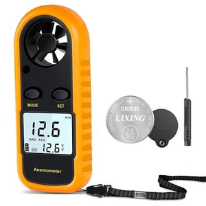 RUZIZAO Handheld Anemometer, Digital Wind Speed Meter Air Flow Velocity Tester - Picture 1 of 1
