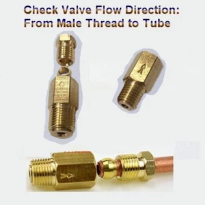 Tubo de compresión de ajuste de válvula de retención 6 mm OD a 1/8" BSP BSPT macho - Imagen 1 de 1