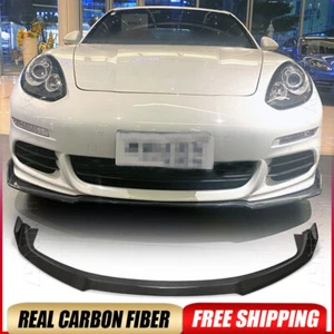 Alerón labial de parachoques delantero de fibra de carbono real para Porsche Panamera 970 2014-2016  - Imagen 1 de 18