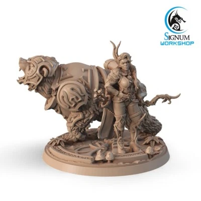 Bjarra Ranger & Bear - Wild Archer - Signum Games - Fantasy Dungeons and Dragons Foto 1 de 2