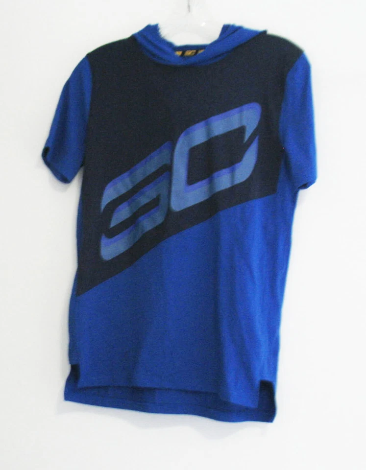Under Armour Boys Short Sleeve Stephen Curry Hoodie Royal Sz YXL - NWT - Image 1 of 1