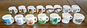 Lor of 15 Mini Coffee Mugs Collectible Cups Animals, Floral, Digimon, Duplicates - Picture 1 of 18