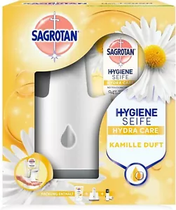 Sagrotan No Touch Automatischer Seifenspender Weiß + Nachfüller Lotusblüte 250ml - Bild 1 von 8