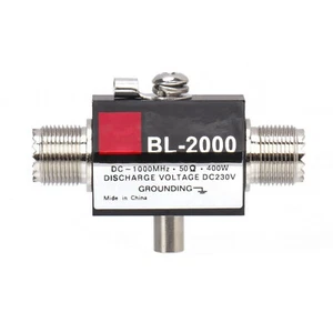 1 Pcs Coaxial Thunder Arrestor PL259 Female To PL259 Female Connector D - Photo 1/8