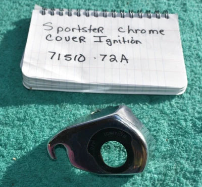 Cubierta de interruptor de encendido cromada Harley Davidson Sportster 1000 y 883 1100 71510-72A Foto 1 de 4