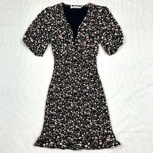 Abercrombie & Fitch Damen Gr. XS Minikleid mit gesmokter Taille Ditsy Blumenmuster - Bild 1 von 10