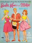 VINTAGE UNCUT 1963 BARBIE, KEN, & MIDGE PAPER DOLLS REPRODUCTION~ORIGINAL SIZE