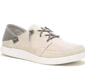 CHACO Tan/Gray CHILLOS SNEAKERS SHOES Canvas MENS 10 *NEW* Casual Lace-Up - Picture 1 of 4