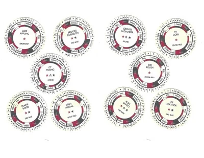 DISCS FOR ALL-STAR STRATEGY Cadaco Baseball Game. 62 + strategy UNCUT - Image 1 of 4