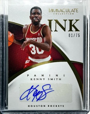 2014-15 Panini Immaculate INK Gold /75 Kenny Smith Auto Houston Rockets - Image 1 of 2