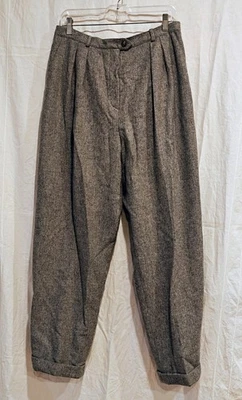 Pantalón Forrado Pierna Barril Lana Cintura Alta Lauren Vintage Años 90 Lauren By Ralph Lauren Talla 16 Foto 1 de 4