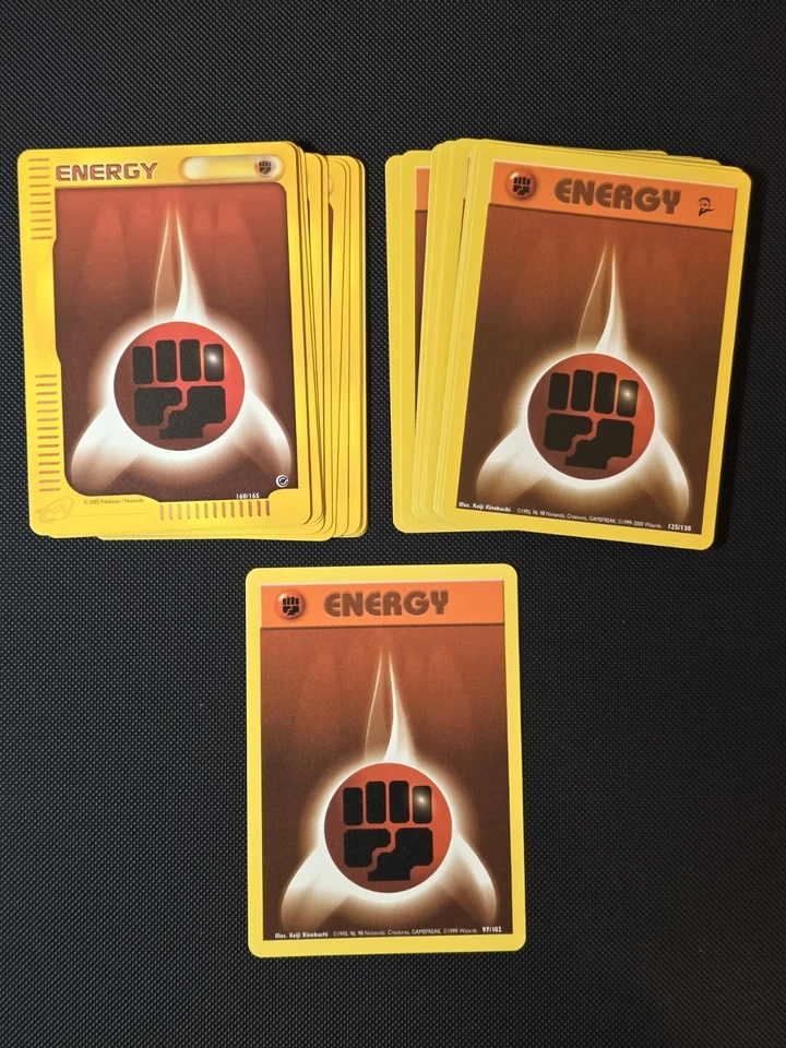 Fighting Energy Pokemon Cards Base Set #97, Base Set 2 #125, & Expedition #160 - Image 1 of 1