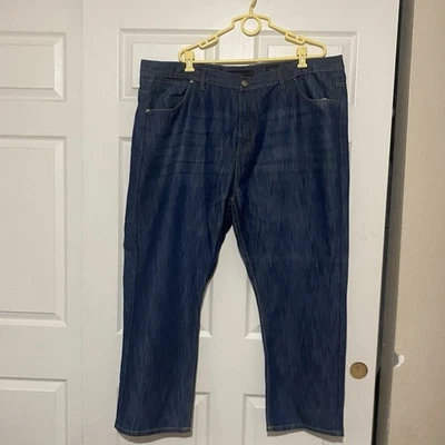 Мужские джинсы из денима и ткани прямой покрой 48 Вт 30 Л синие - Изображение 1 из 4