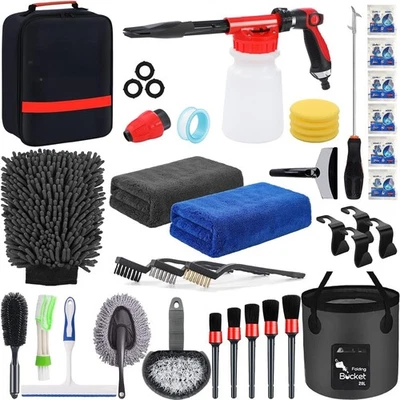  35-Piece Car Wash & Detailing Kit Cleaning Tool Set with Foam Gun - Imagem 1 de 4