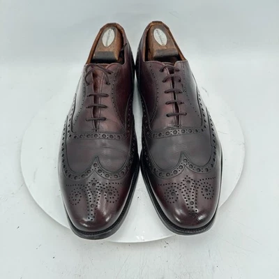 Brooks Brothers Devon Oxford Wingtip Brown Leather England Men EU 44 10.5 D Shoe - Image 1 of 4