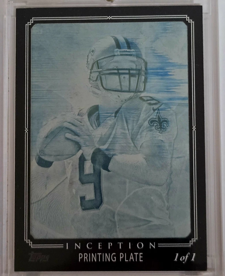 DREW BREES 2013 TOPPS INCEPTION PRINTING PLATE 1/1 ONE OF ONE - Image 1 of 2