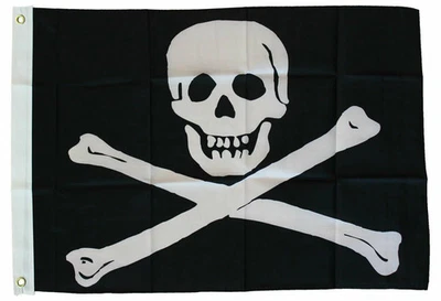 PringCor 3x5FT Jolly Roger Pirate Flag Boat Ship Man Cave Nautical Decor Dorm US - Image 1 of 3