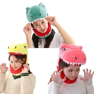 Funny Dinosaur Hat Cute Dinosaur Head Hat Hat Adorable Cartoon Headdress Dress - Picture 1 of 22