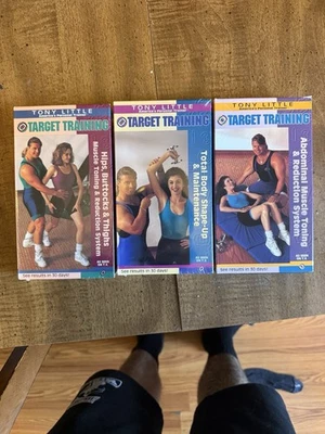 Tony Little Target Training VHS Lot 2 Sealed 1 Used - Image 1 of 3