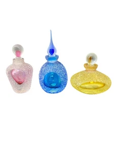 3 Vintage Geode Perfume Bottles - Read - Picture 1 of 8