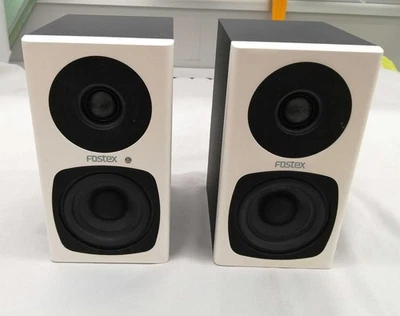 FOSTEX PM0.3 Compact 2-Way Active Speakers 110Hz-20kHz 15W+15W Pair Tested  - Image 1 of 4