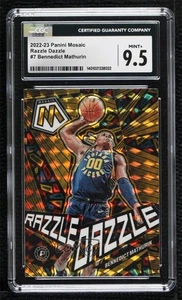 2022 Panini Mosaic Razzle Dazzle Bennedict Mathurin #7 CGC 9.5 Mint+ Rookie RC - Picture 1 of 3