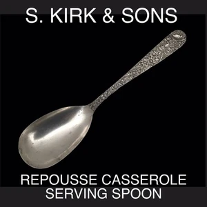 Vintage S. Kirk & Sons Sterling Silber 925 Repousse Kasserolle Löffel ohne Monogramm  - Bild 1 von 4