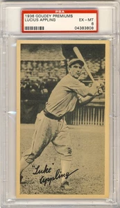 1936 Goudey Premiums Wide Pen R314 LUCIUS APPLING PSA 6 HIGHEST GRADED SEE NOTE - Afbeelding 1 van 2