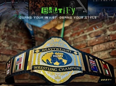 WF Retro Hogan 86 World Heavyweight Championship Replica Title Belt Adult Brass - Bild 1 von 4