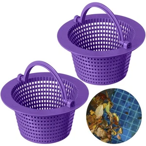 2 Pcs Pool Skimmer Basket with Handle, Leaves Removal Swimming Pool Filter Re... - Picture 1 of 6