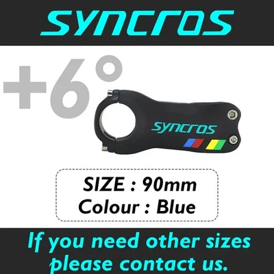 6 17 Grados Syncros Carbono Bicicleta Vástago Bicicleta de Montaña MTB BMX 31.8 * 90mm Tamaño Foto 1 de 4