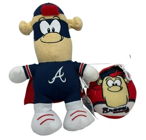 ATLANTA BRAVES MLB Lot 2 Blooper Mascot Plush FOCO Doll Cape Mask Squish Ball - Picture 1 of 6